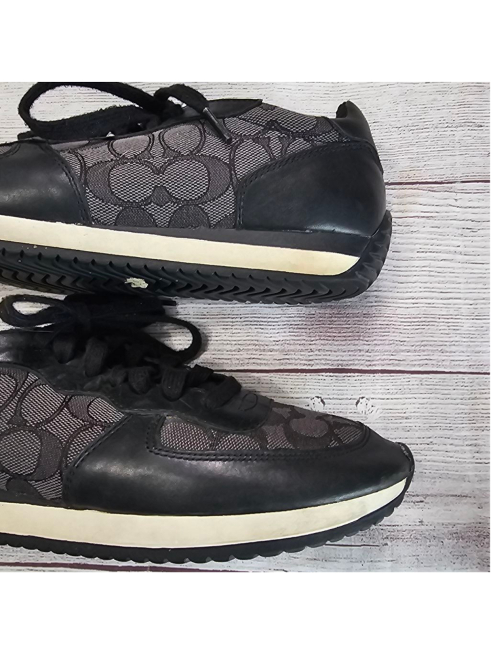 Coach sz 9.5 Farah Logo tennis sneakers - Picture 10 of 12